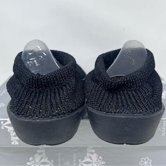 Arcopedico Black Knit Slip-On Shoes Leather insole Handmade Portugal - Picture 6 of 10